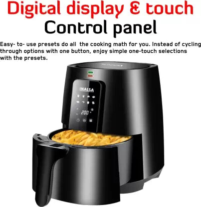 Inalsa Top Chef Digital with AirCrisp Technology, 8 Pre-set Modes Air Fryer  (4 L) Inalsa Top Chef Digital with AirCrisp Technology, 8 Pre-set Modes Air Fryer  (4 L)